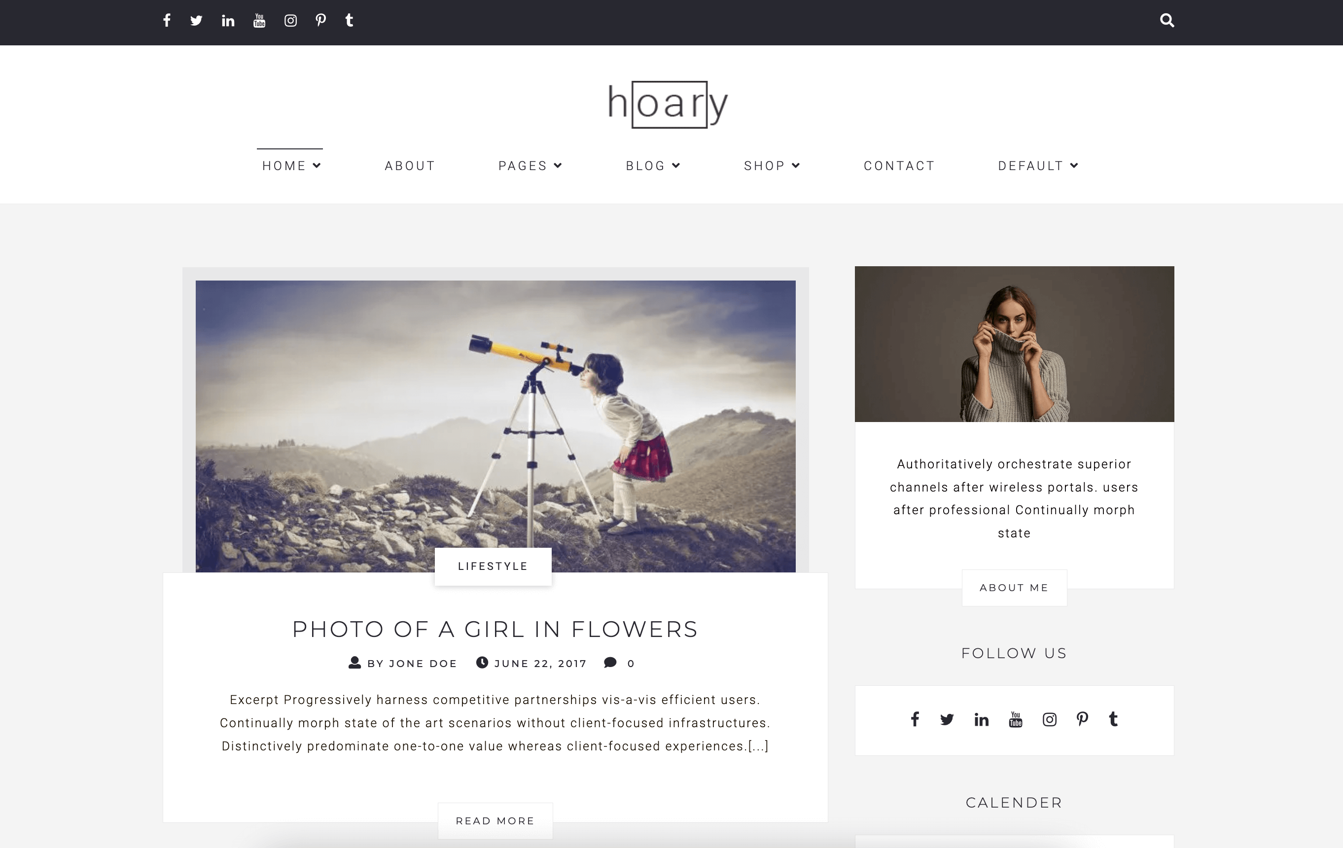 Hoary - Minimal Blog Theme