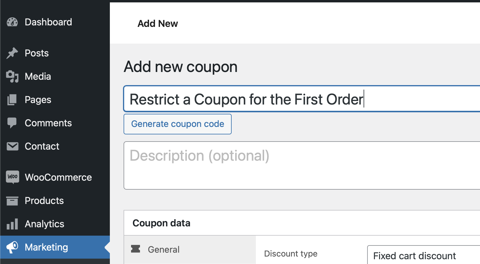 Restrict a Coupon for the First Order in WooCommerce